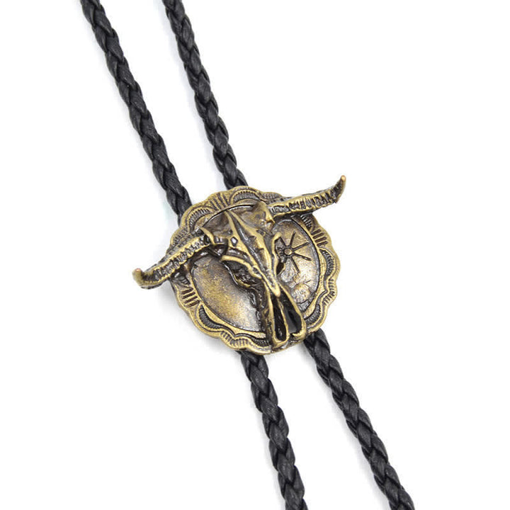 Cravatta Bolo con testa di toro del rodeo del selvaggio Western