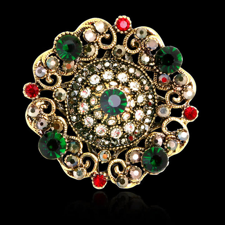 Spilla da donna con fiore cavo in stile barocco - Verde - image 5