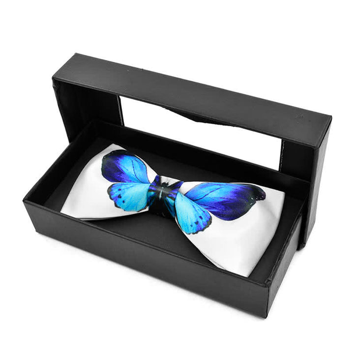 Papillon da uomo con stampa a farfalla realistica