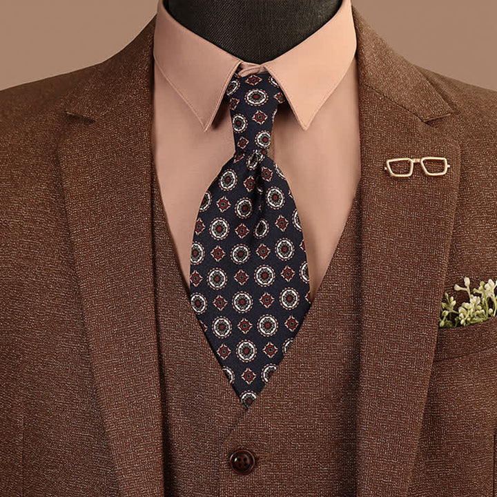Cravatta da uomo con motivi geometrici retrò-pop