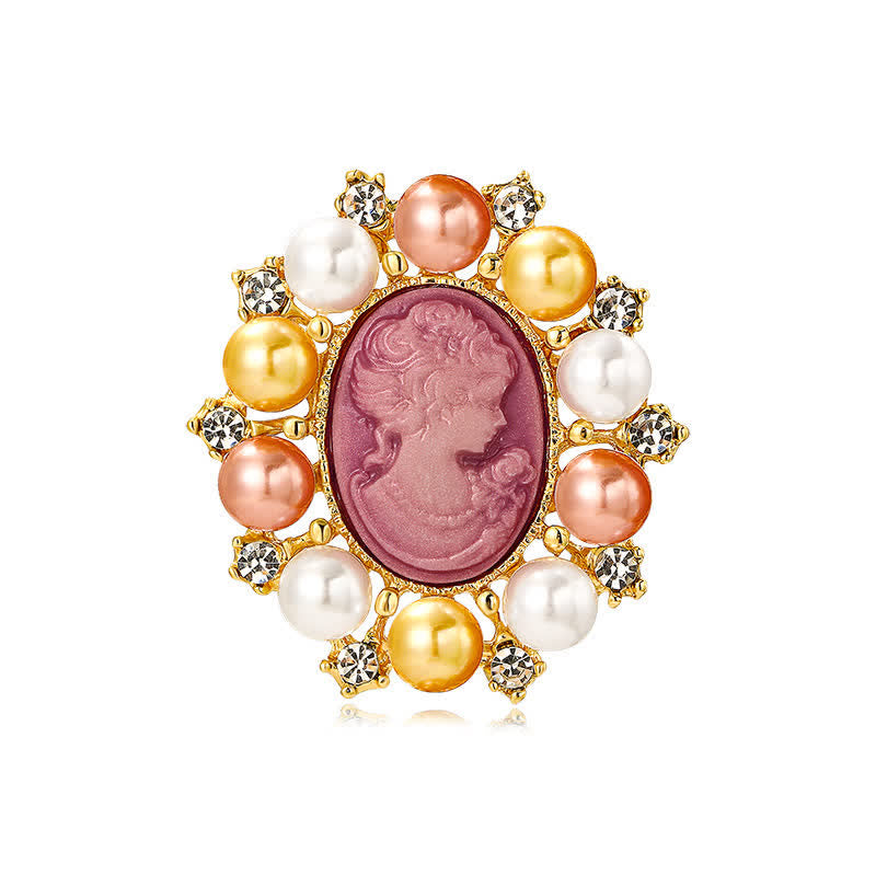 Spilla di perle di bellezza in rilievo del palazzo femminile