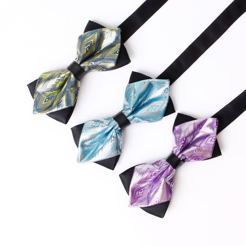 Papillon a punta con diamante moderno ed elegante da uomo
