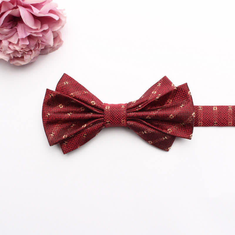 Papillon da uomo con motivo jacquard a fantasia