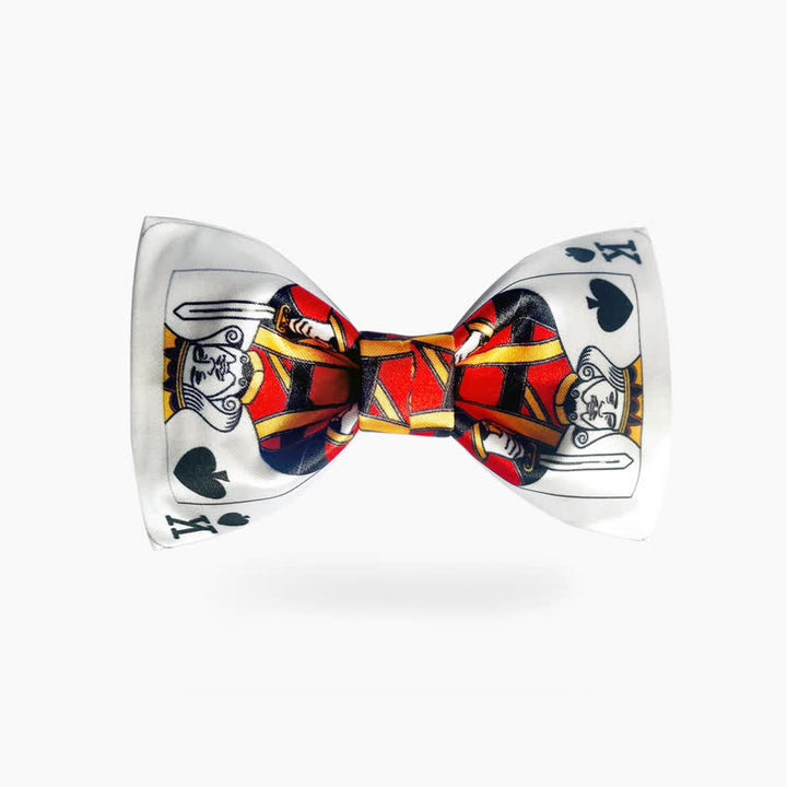 Papillon da uomo con cuore e picche da poker