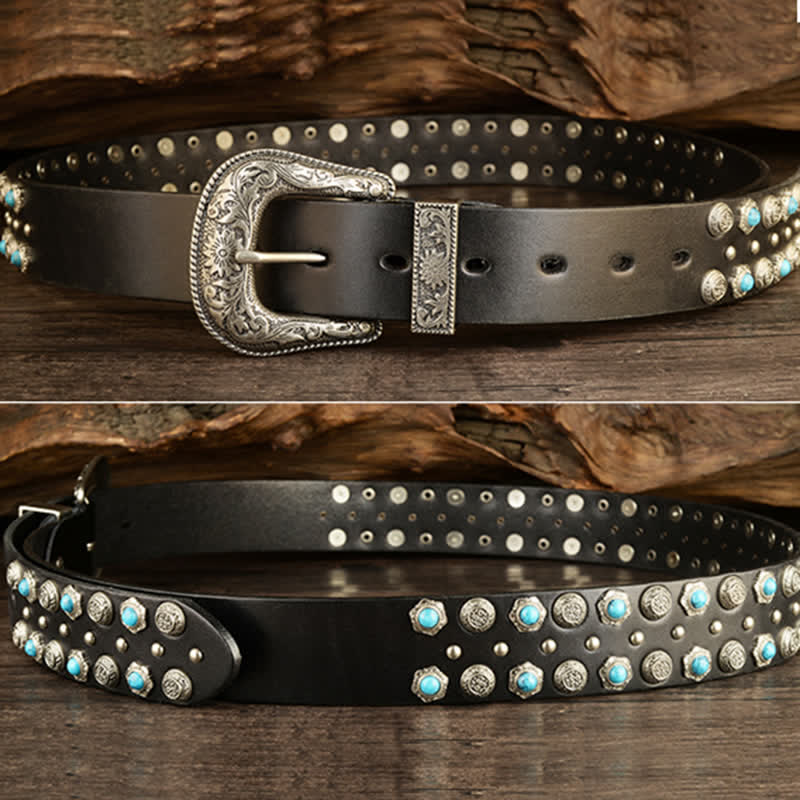 Cintura unisex lussuosa con accenti turchesi imitazione