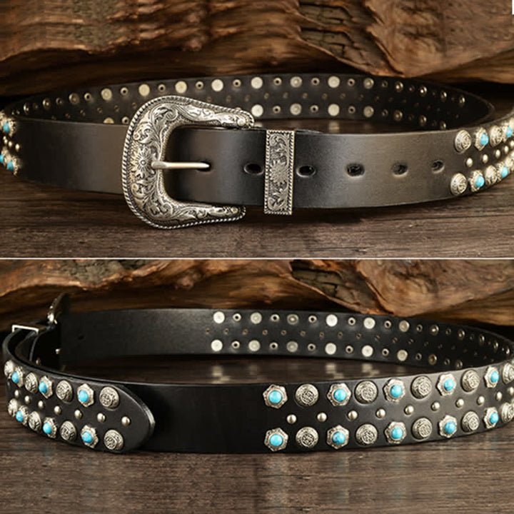 Cintura unisex lussuosa con accenti turchesi imitazione