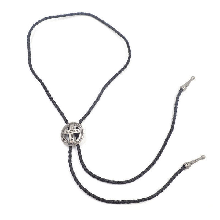 Accessori per magliette retrò Cerchio Croce Bolo Tie - image 7