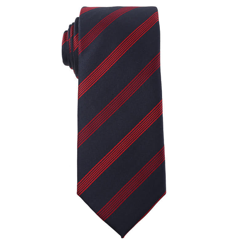 Cravatta a righe serie Energetic Red Black da uomo