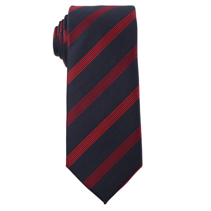 Cravatta a righe serie Energetic Red Black da uomo