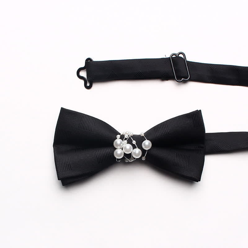 Papillon da uomo con perle nere