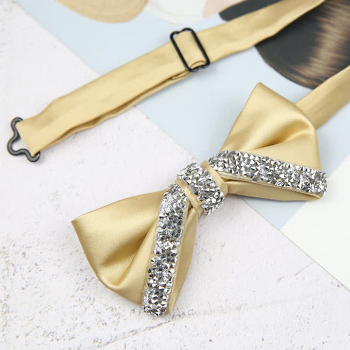 Papillon da sposa con strass scintillanti da uomo