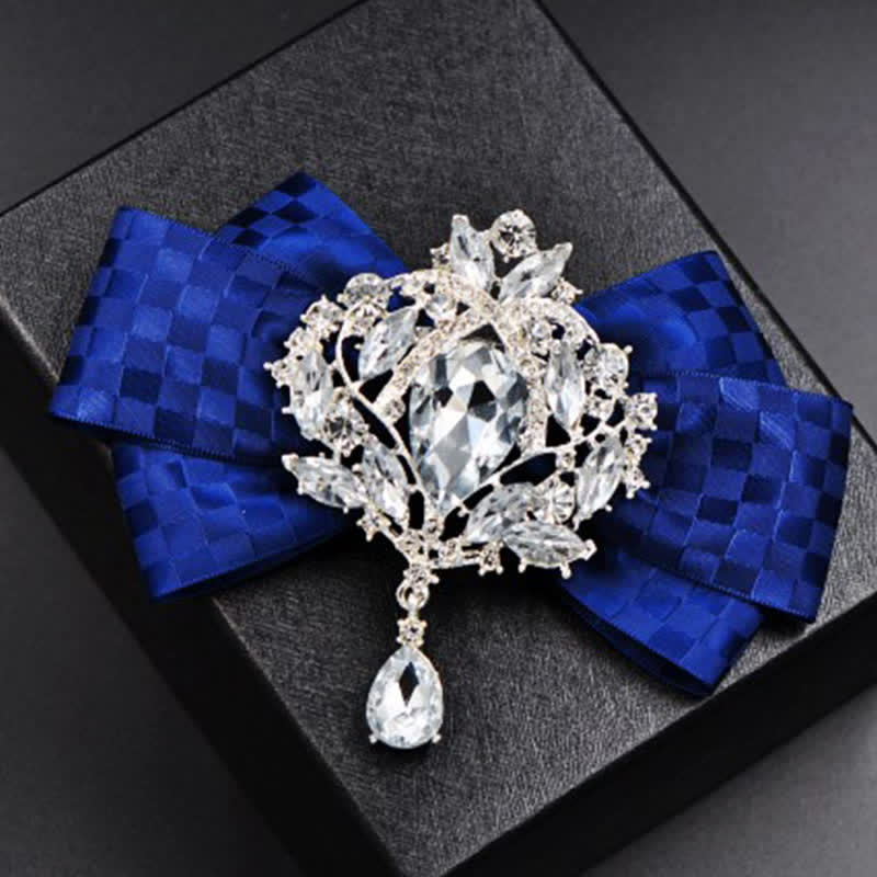 Set di 3 papillon con spilla e strass a scacchi - image 2
