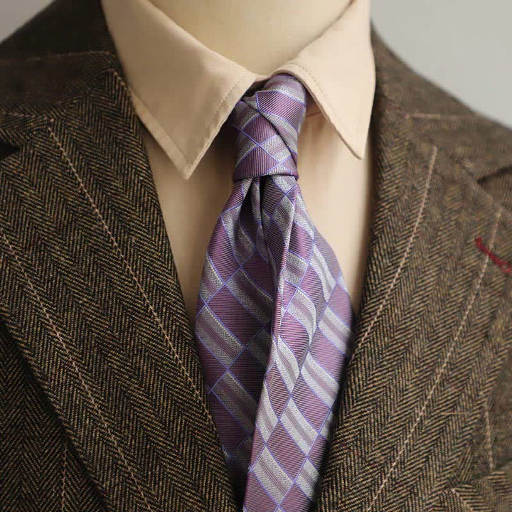 Cravatta geometrica stile retrò da uomo 