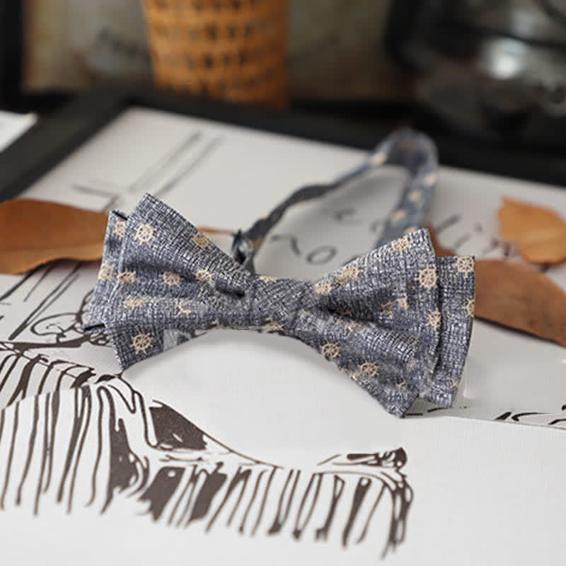 Papillon da uomo con foglie floreali retrò