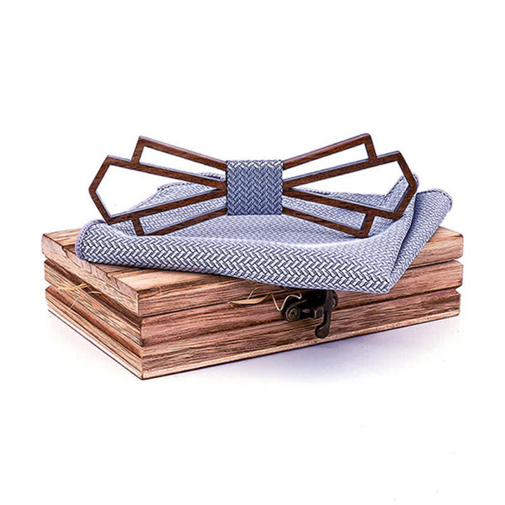Set di 2 papillon in legno cavo da uomo, novità - Grigio - image 9