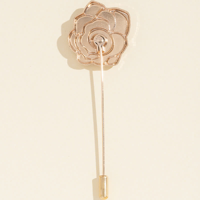Spilla da donna con fiore di rosa nera