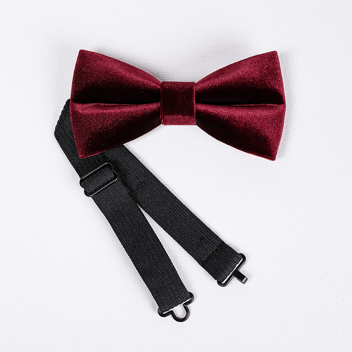 Papillon in velluto color bordeaux da uomo