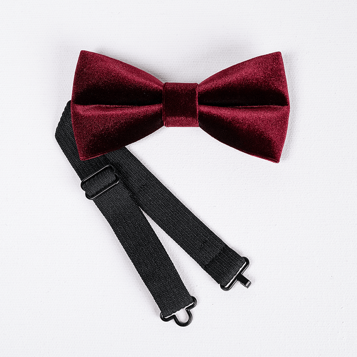 Papillon in velluto color bordeaux da uomo - image 5