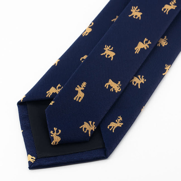 Cravatta da uomo blu notte vintage Elk