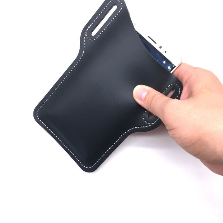 Custodia per cellulare con passante in pelle, cintura, borsa