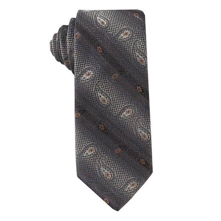 Cravatta da uomo retrò marrone - Paisley - image 4