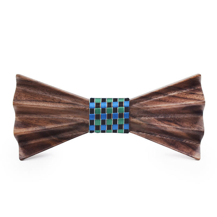 Papillon in legno piegato 3D stereo scuro da uomo