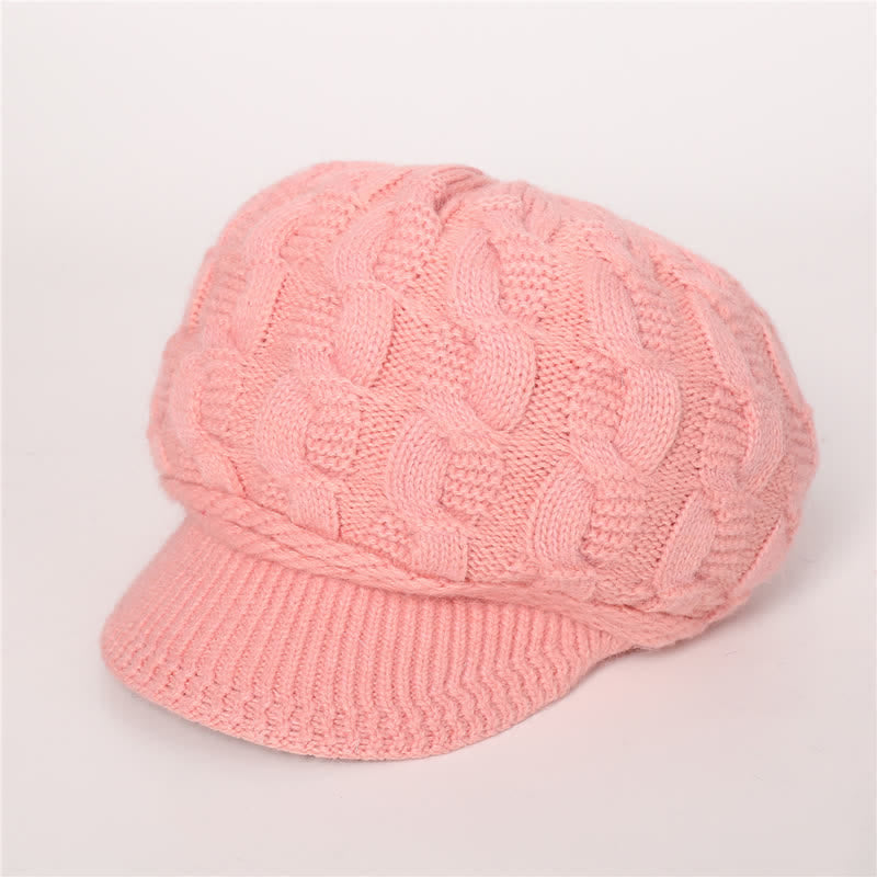 Cappello con visiera e fodera soffice e soffice da donna