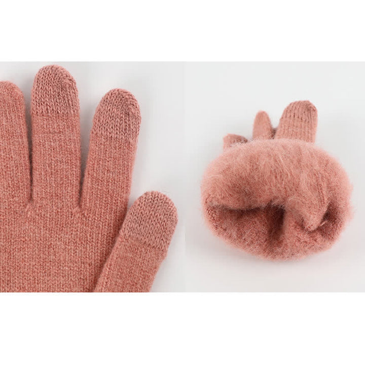 3 pezzi da donna pompon cappello sciarpa guanti touchscreen set - image 8