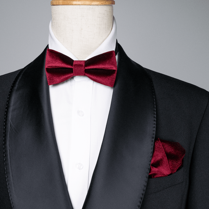 Papillon in velluto color bordeaux da uomo