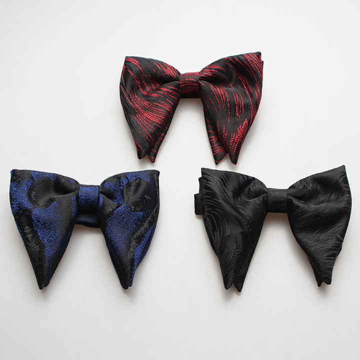 Papillon a punta oversize con motivo floreale astratto da uomo