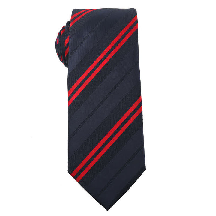 Cravatta a righe serie Energetic Red Black da uomo