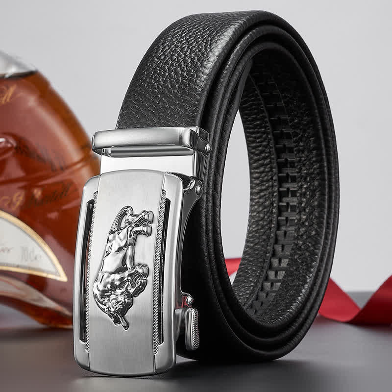 Cintura in pelle con fibbia automatica Fierce Cattle Bull da uomo