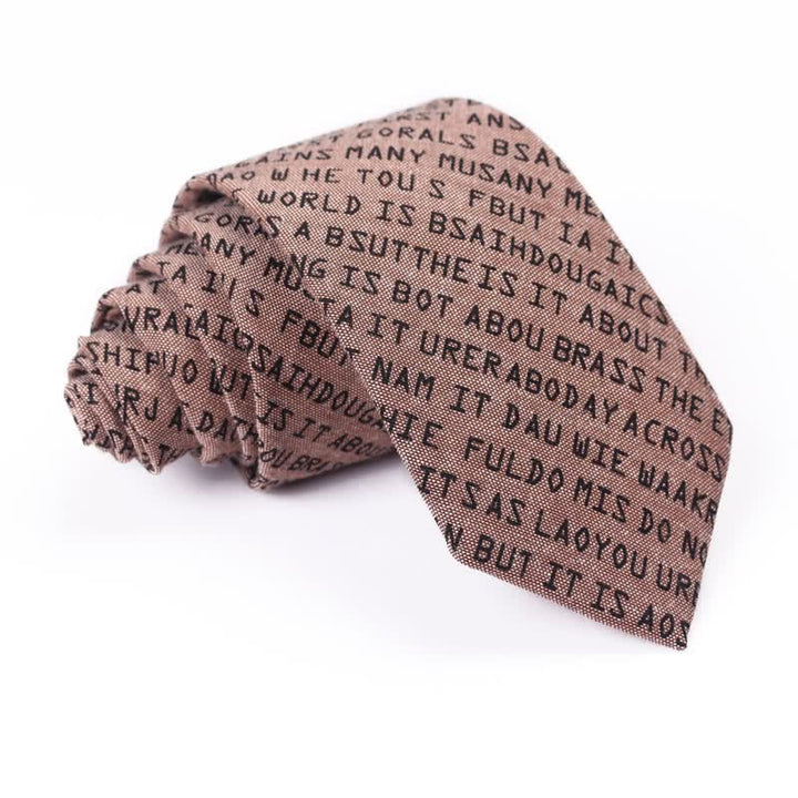 Cravatta casual creativa da uomo con lettere inglesi