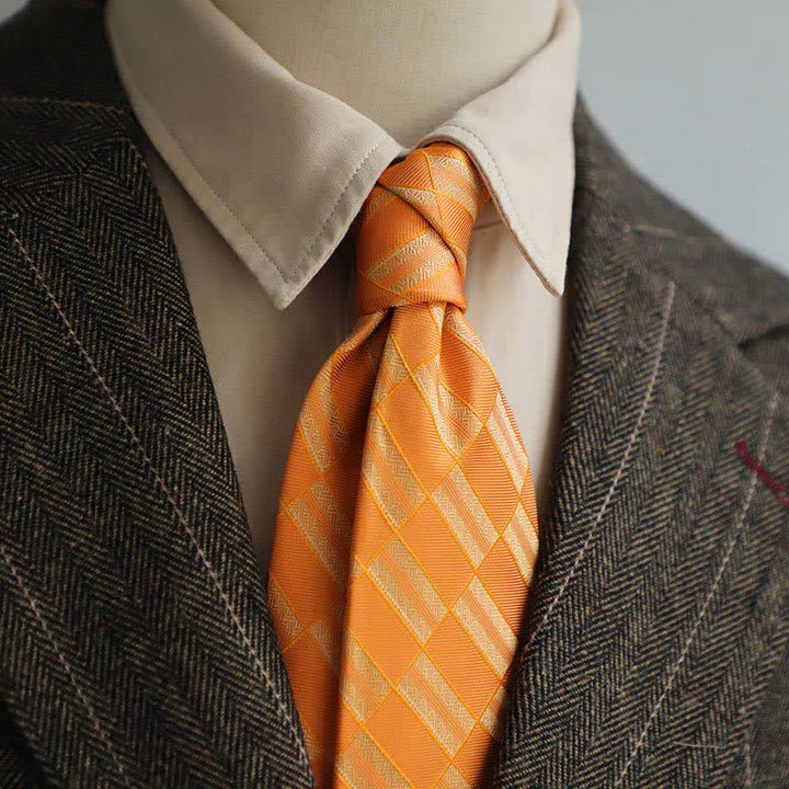 Cravatta geometrica stile retrò da uomo 