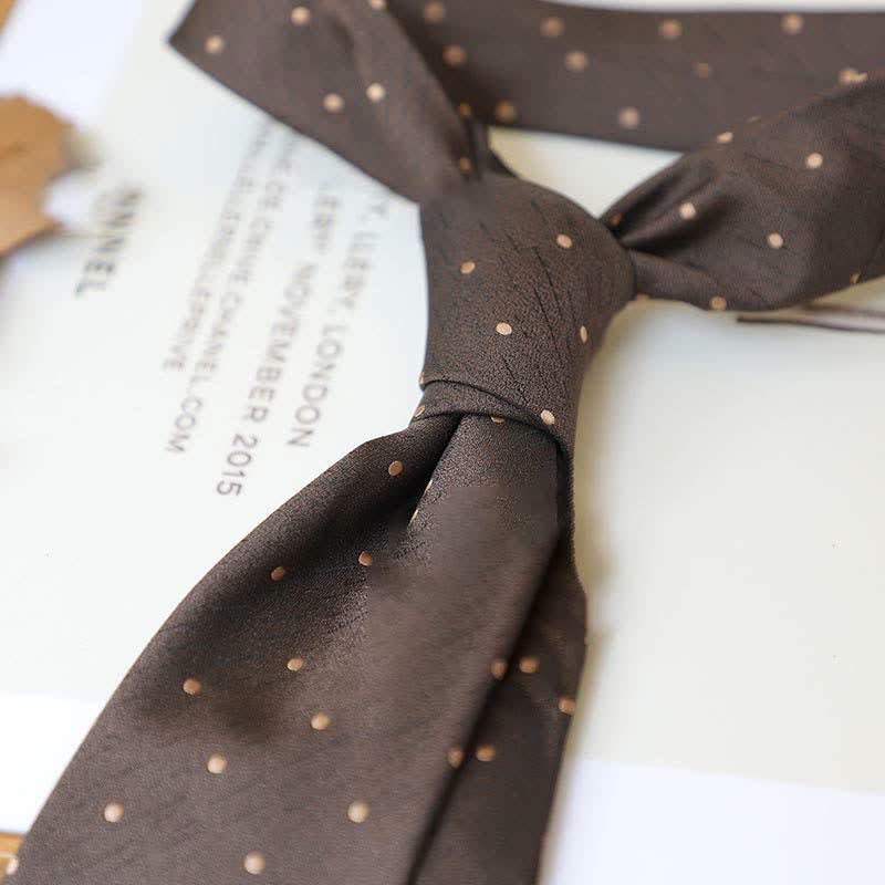Cravatta da uomo con motivo Paisley a righe della serie Coffee Colors