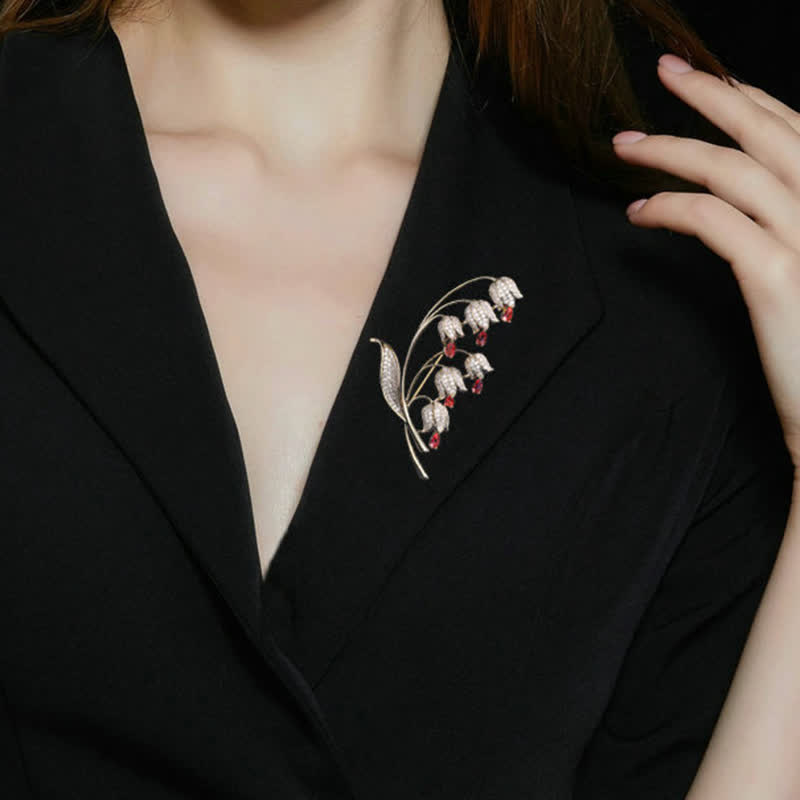 Spilla da donna con mughetto
