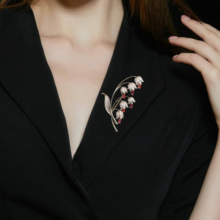 Spilla da donna con mughetto