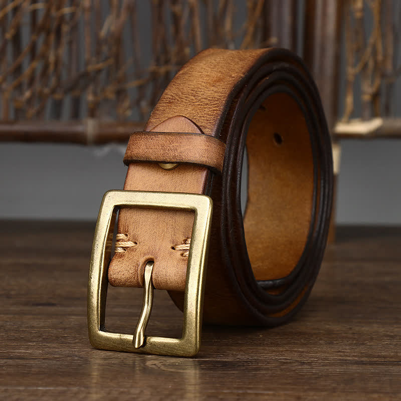 Cintura vintage da uomo con effetto invecchiato e rughe