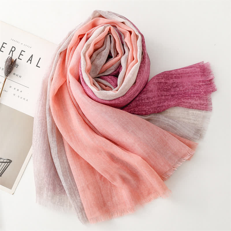 Sciarpa leggera da donna con cuciture colorate miste