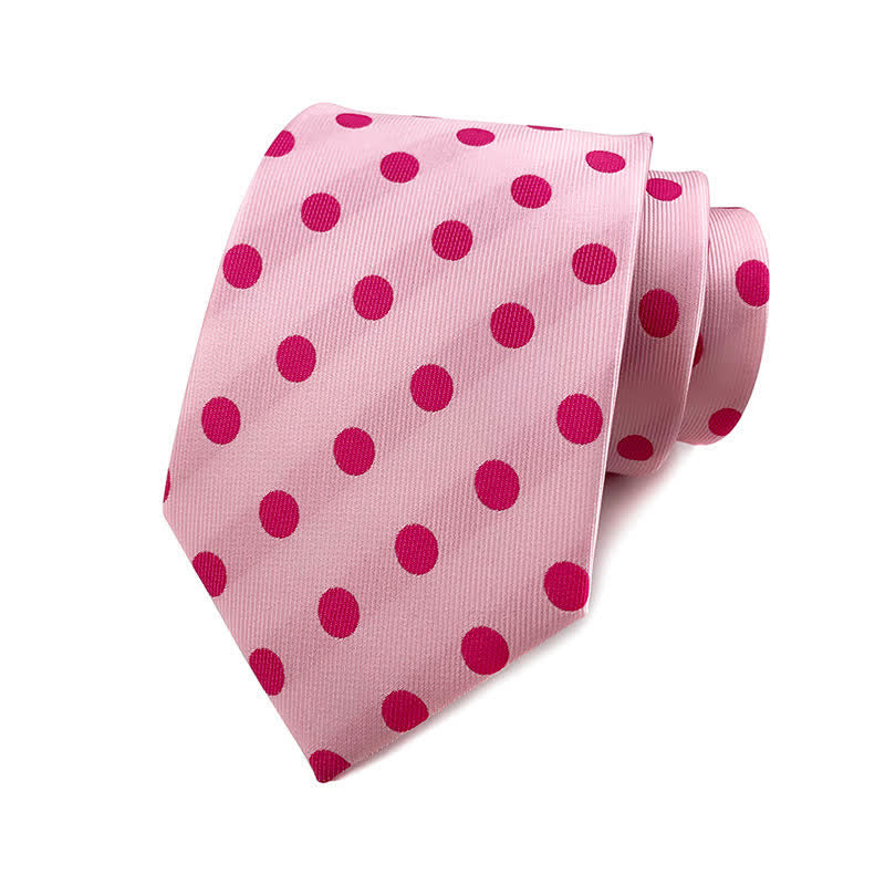 Cravatta a pois da uomo - Punti medi - Rosa - image 26