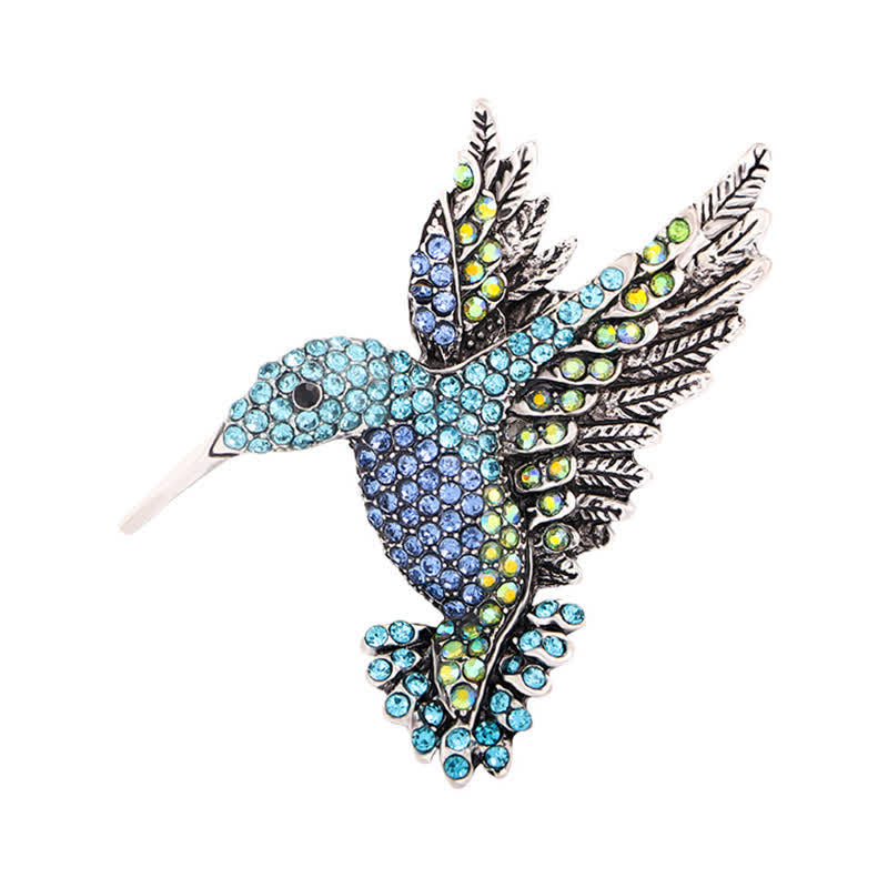 Spilla con strass a forma di colibrì da donna