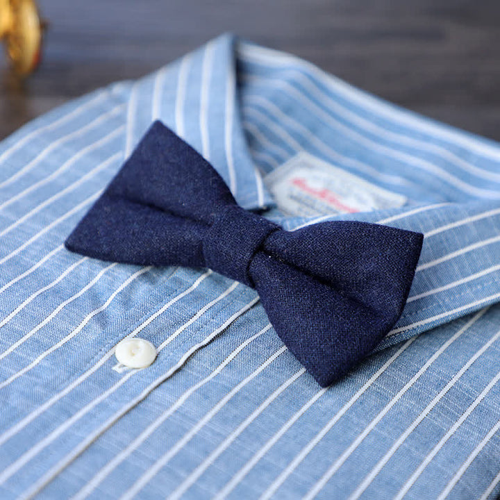 Papillon semplice in misto lana tweed da uomo