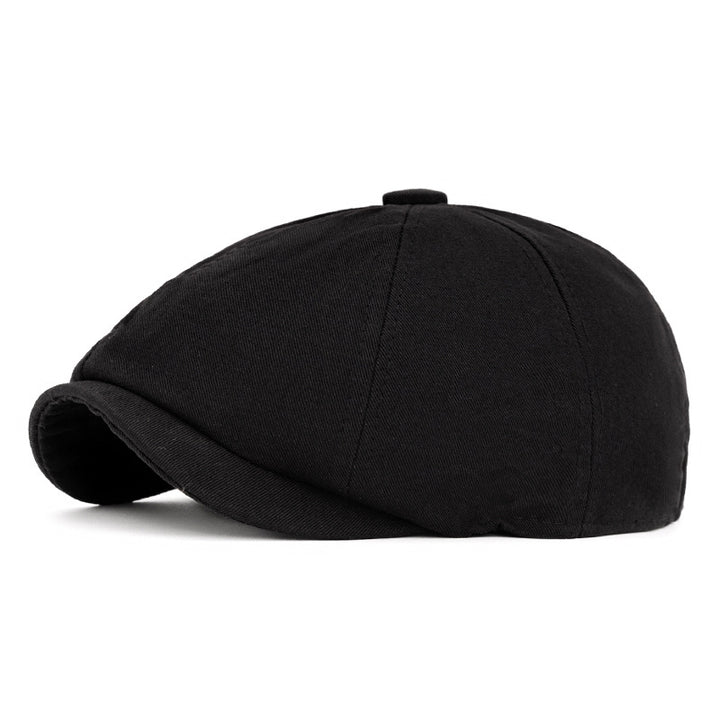 Cappello basco ottagonale retrò britannico primaverile ed estivo - Nero - Regolabile (22 1/2"-24") - image 11