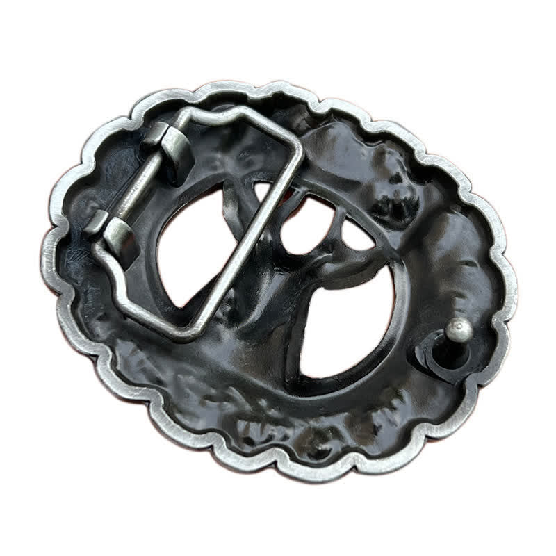 Cintura in pelle con fibbia in corno di alce 3D fai da te da uomo - image 1