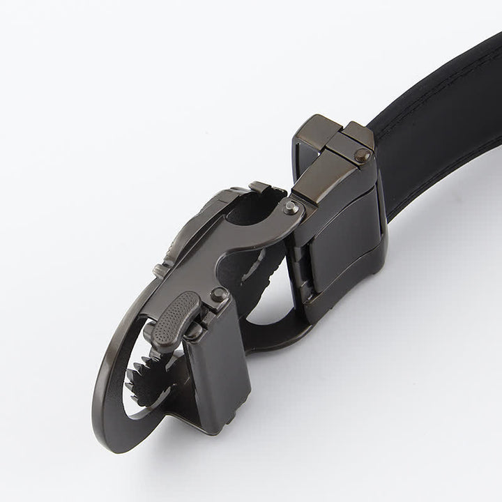 Cintura in pelle con cricchetto automatico Dragon Business da uomo