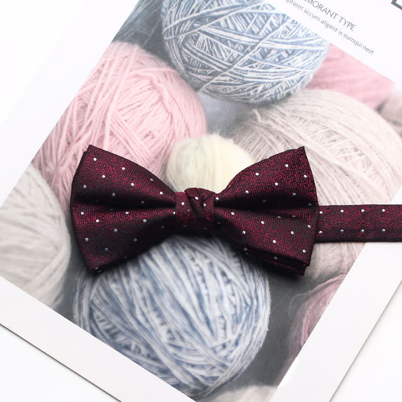 Papillon jacquard tinto in filo antico da uomo
