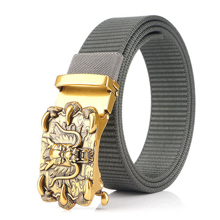 Cintura in nylon con decorazione drago casual da uomo