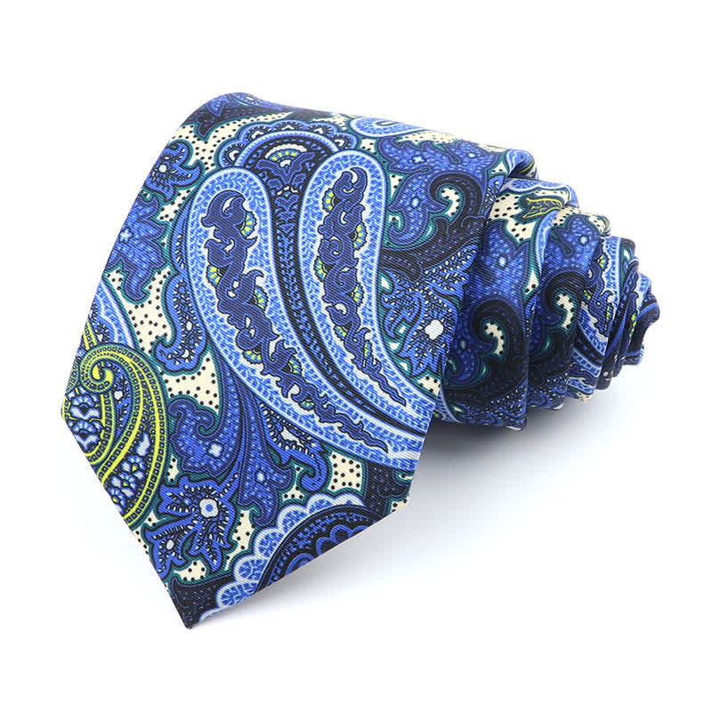 Cravatta Paisley da uomo - Blu - image 1