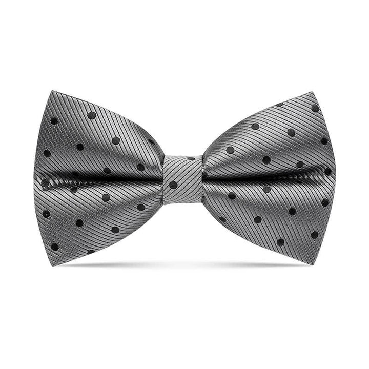 Papillon classico a pois grigi da uomo