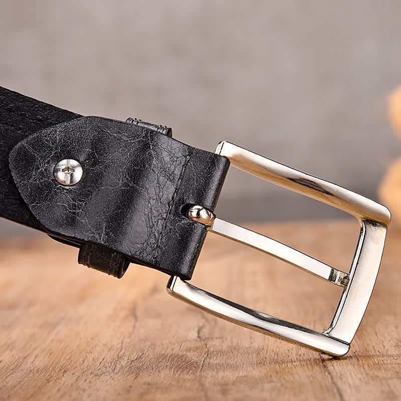 Cintura decorativa in pelle floreale retrò da uomo